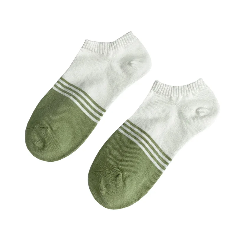 

Hot Avocado Green Short Women Socks Stripe Rhombus Lattice Dot Houndstooth Daisy Retro Cute Socks High Quality Cotton Boat Socks