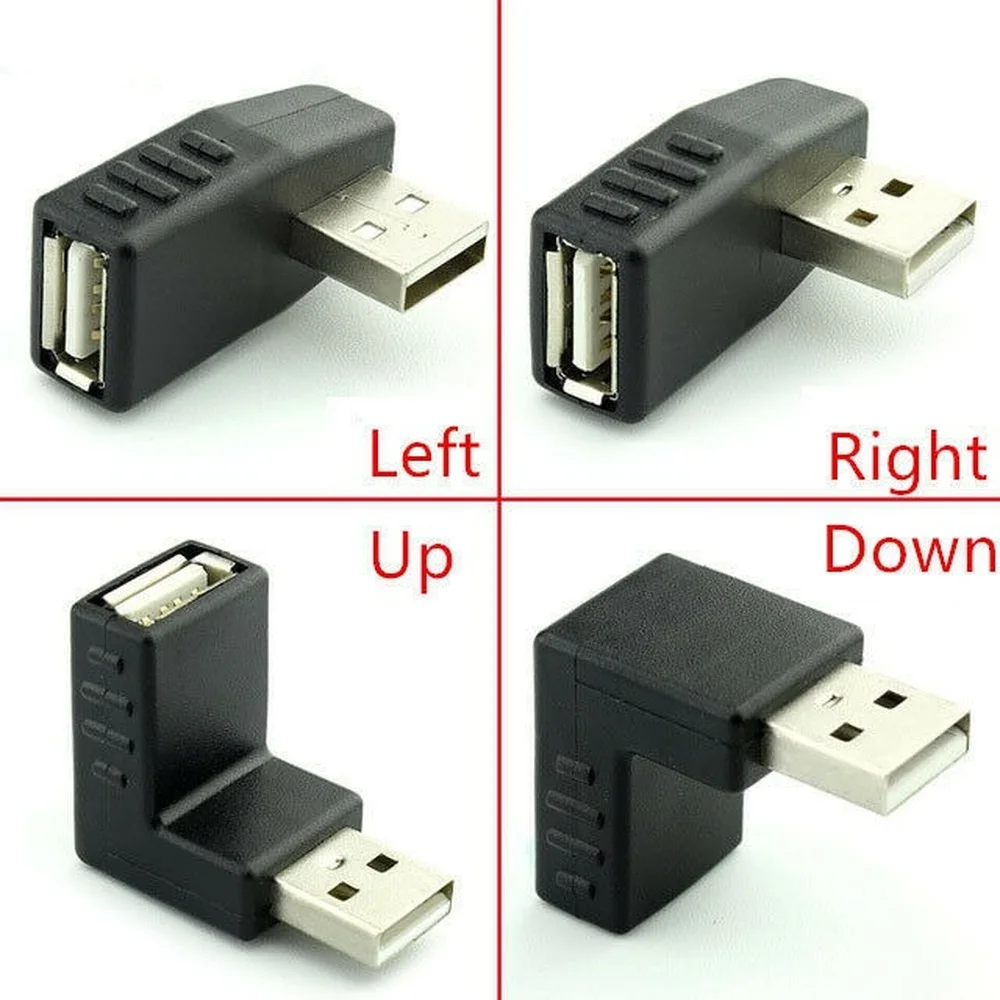 

90 градусов USB 2,0 A адаптер «Папа-мама» разъем угловой удлинитель