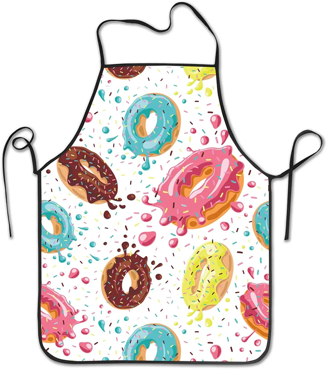 

Chocolate Lemon Donuts Dessert Splashes Sprinkles Apron Cooking Chef Work Shop Weavers Baking FOR Painting BBQ Grilling Kitchen