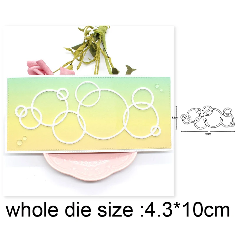 

2021 new metal dies Bubble Background Border Cutting Dies Stencils DIY Scrapbooking dies Embossing Paper Cards Making Craft dies