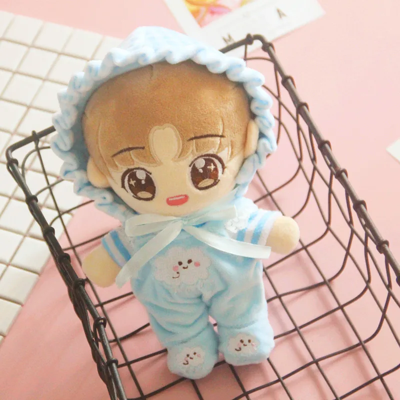 Синяя кукольная одежда 20 см детская одежда exo love bean кукла шляпа брюки футболка костюм куклы аксессуары