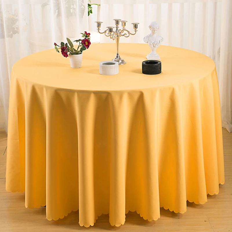 Белый Круглый полиэстер Обычная Скатерть для свадьбы события вечерние