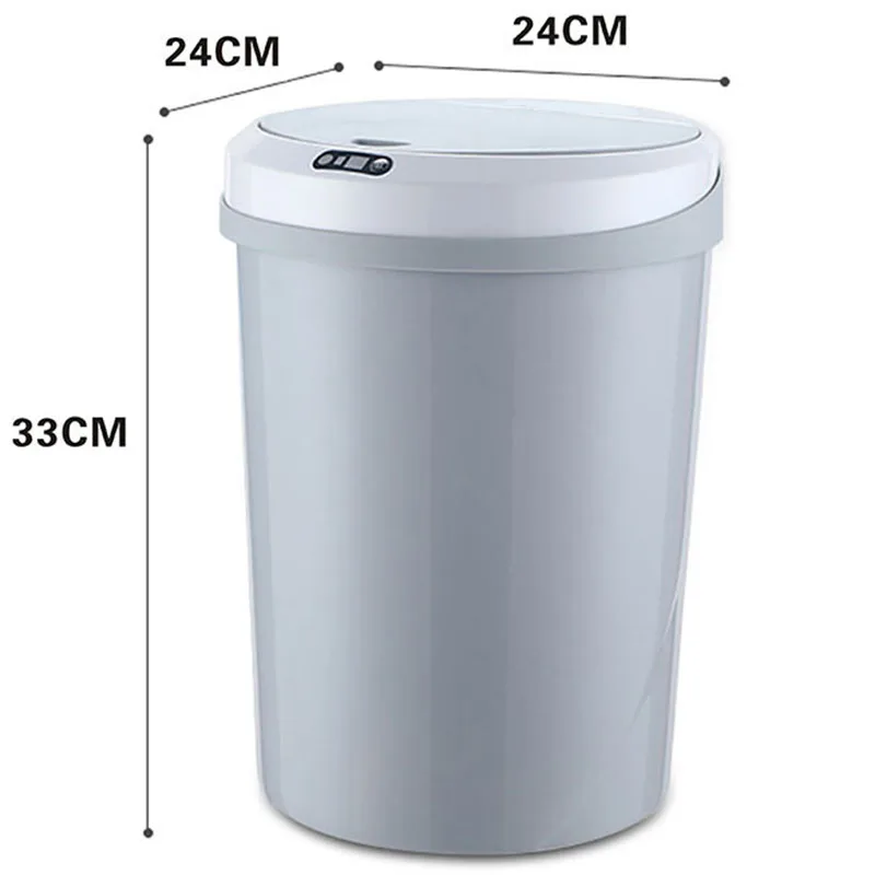 Smart Trash Can 12L Automatic Sensor Garbage Bin Intelligent Induction Home Kitchen Living Room Bedroom | Дом и сад