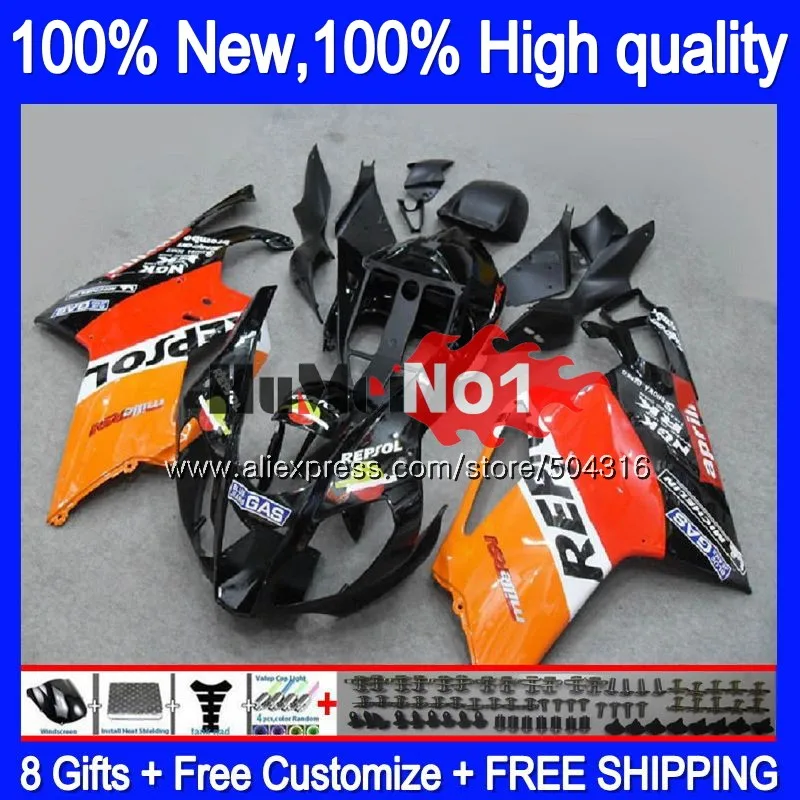 Verkaufen Körper Für Aprilia RSV1000R Mille RV60 RSV1000RR RSV 1000 Top Orange 8MC. 15 RSV1000 R RR 2003 2004 2005 2006 03 04 05 06 Verkleidung