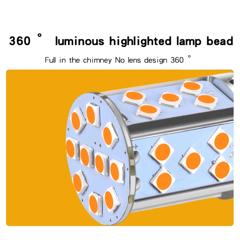 

LED Bulb 3030 35SMD Canbus LED Lamp For Car Turn Signal Lights Amber Lighting 12V 24V