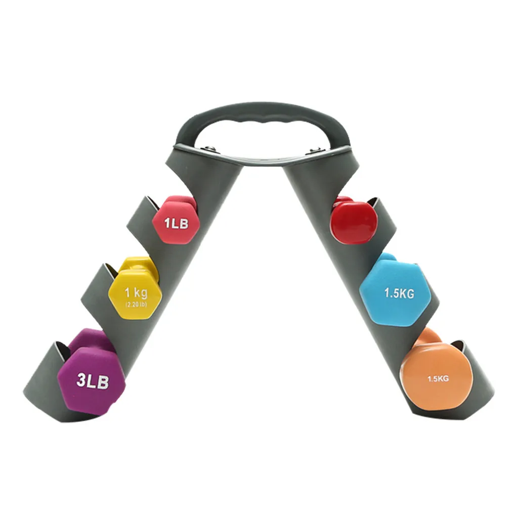 저렴한 휴대용 홈 3 레이어 아령 랙 스토리지 체육관 다층 핸드 헬드 아령 브래킷 남여 홈 피트니스 장비 액세서리
