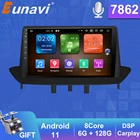 Автомагнитола Eunavi DSP, мультимедийный видеоплеер для Renault Megane 3 Fluence 2018-2014, Android, автомагнитола, GPS, 2DIN, dvd