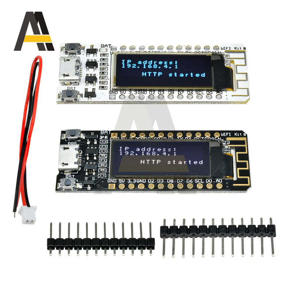 

0.91 inch OLED ESP8266 WIFI Board 3.3V 5V CP2104 Wireless Development Board Module Micro USB DIY Kit for Arduino NodeMCU