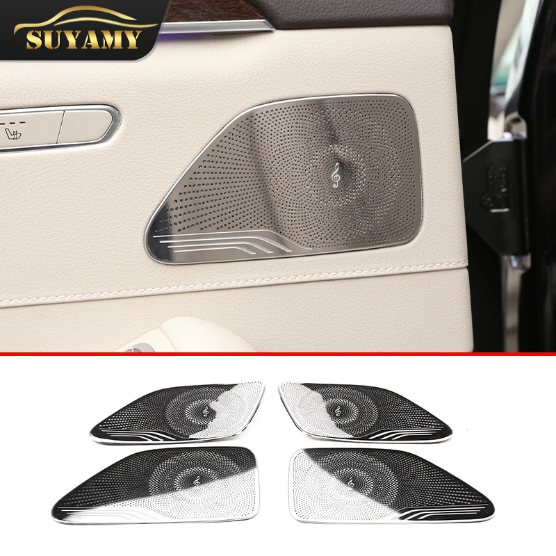 Car Styling Door Audio Speaker Net Cover Trim For Mercedes Benz W222 S Class S300 S320 S350 S400 2014-2020 Auto Accessories