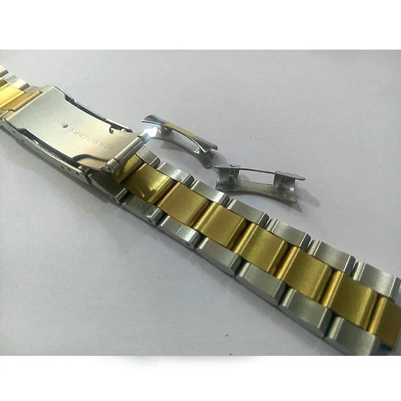 

Watch Accessories Band FOR ROLEX Water Green Ghost Watch Strap Solid Stainless Steel Safety Buckle Watch Bracelet Chain 20MM