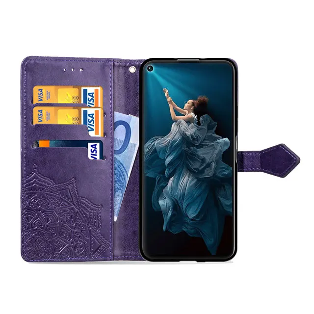 Чехол с тиснением для huawei Honor 20 8A 7C 7A Pro Кожаный Бумажник-книжка чехол для Honor 8 9 10 20 Lite 10i 20i 9i 9n вид 20 чехол для телефона