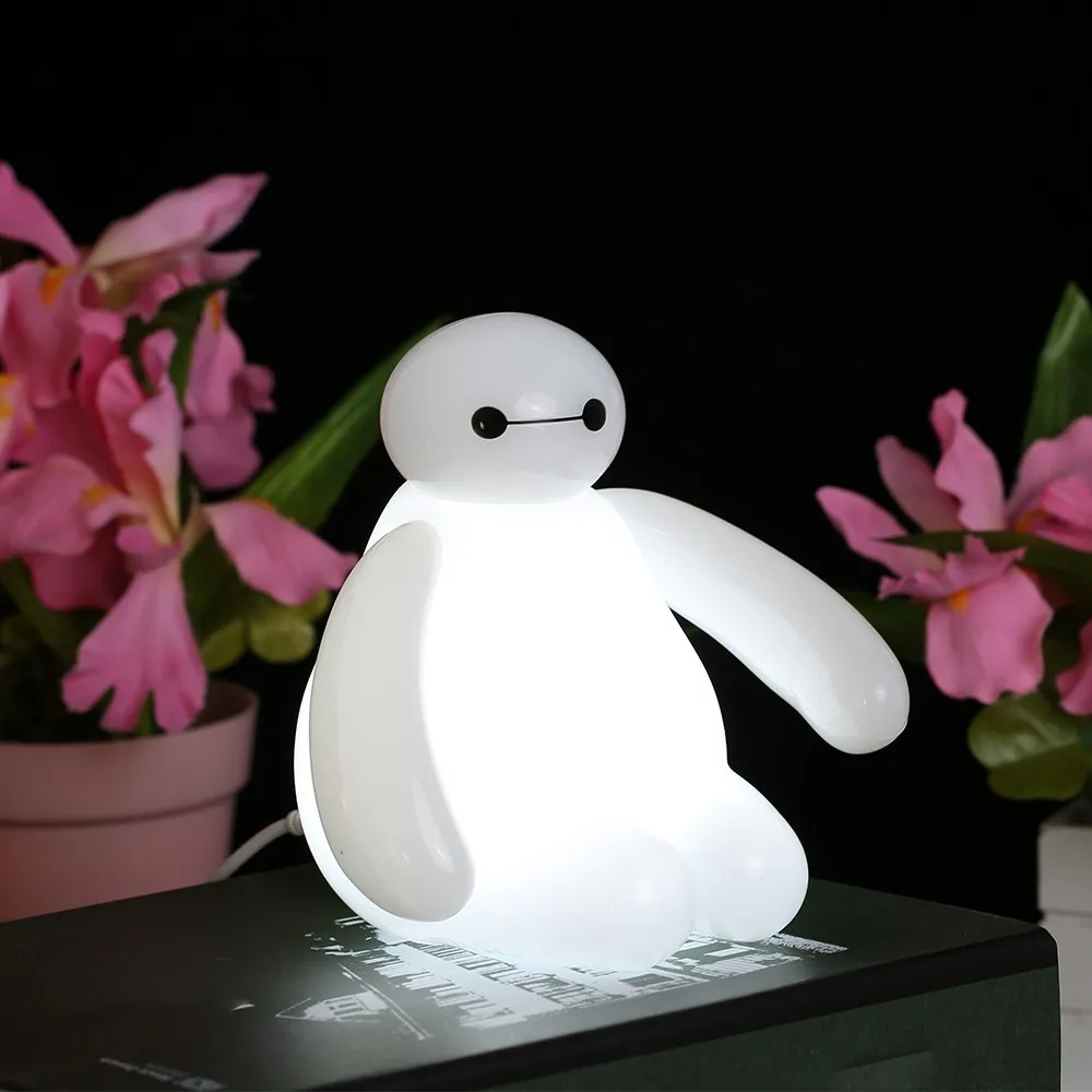 NEWKBO Милые Big Hero Baymax дизайн зарядка через usb светодиодный ночной Светильник для Гостиная кабинет