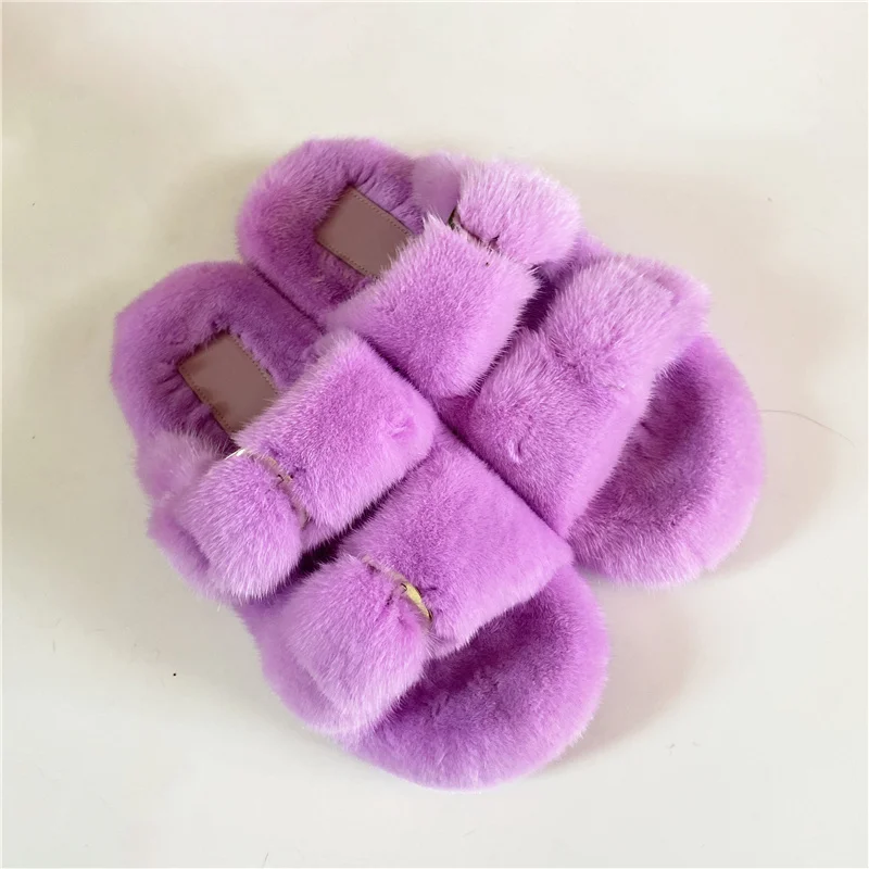 

Slippers Ladies Summer Fluffy Mink Fur Slippers 100% Mink Fur Slippers Ladies Sandals 2021 Home Slippers Girls Outdoor Slippers#