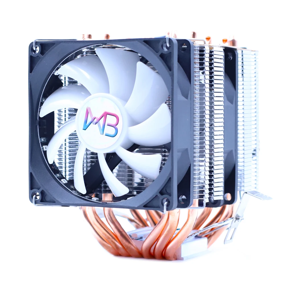 Wovibo Процессор радиатора 6 тепловых трубок охлаждающий вентилятор PWM 4PIN кулер для