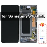original amoled for samsung galaxy s10 g973f lcd display with touch digitizer and frame assembly replacement 100 tested