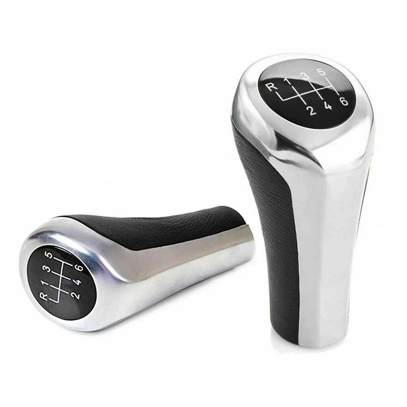 6 скоростей ручка переключения передач черный и хром блеск для BMW E60 E61 E65 E81 E83 E84 E87