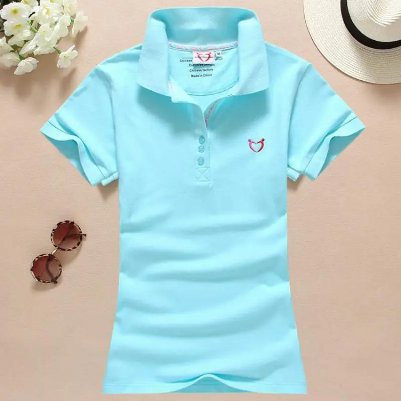Размер S-4XL женская рубашка поло весенне-летняя Хлопковая футболка с коротким