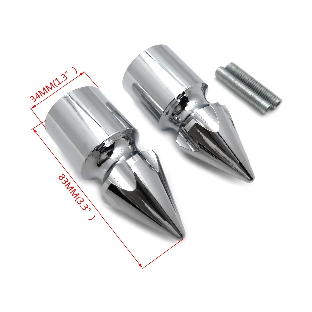 Aftermarket аксессуары для мотоциклов Ultimate хром Спайк бар концы для Kawasaki 250 500 600 Zx7 Zx9 Zx10 Z1000