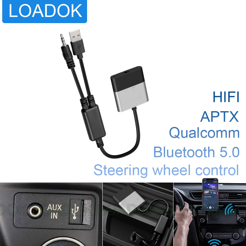 Módulo receptor de música HiFi para coche, adaptador de Cable USB auxiliar, Bluetooth 5,0, APTX, para Porsche Fit, BMW Mini X3, X5, X6, E60, E65, E90