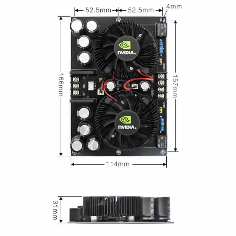 Усилитель мощности SOTAMIA TDA7293 Hifi плата Auido 2x100 Вт стерео цифровой звуковой