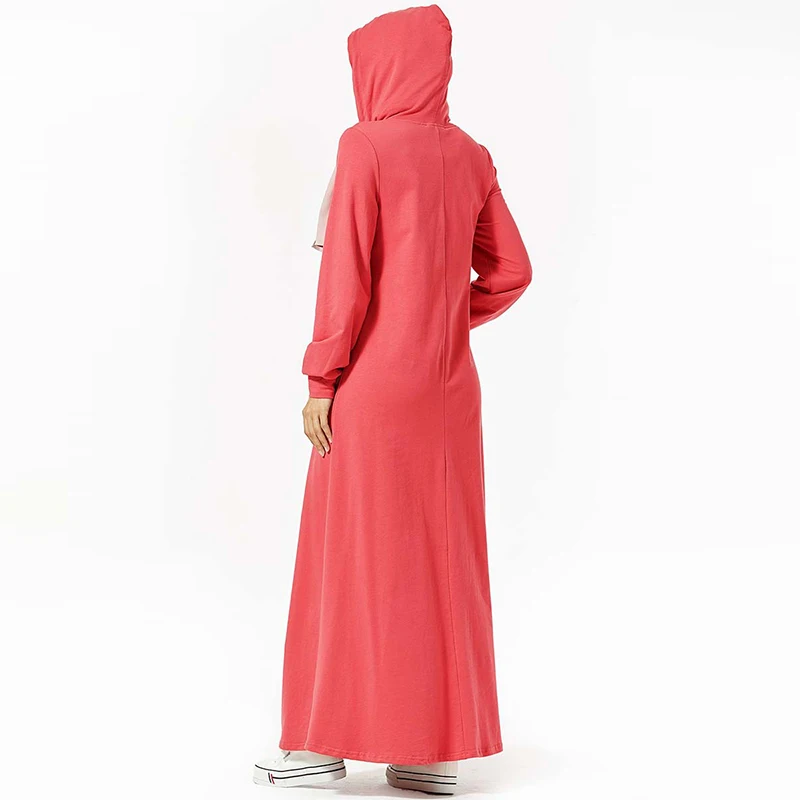 

Muslim Dress Islamic Turkey Stylish Comfortable Hoodie Hooded Have Pocket Middle East Embroidered Dubai Long Sleeve Arab Dress