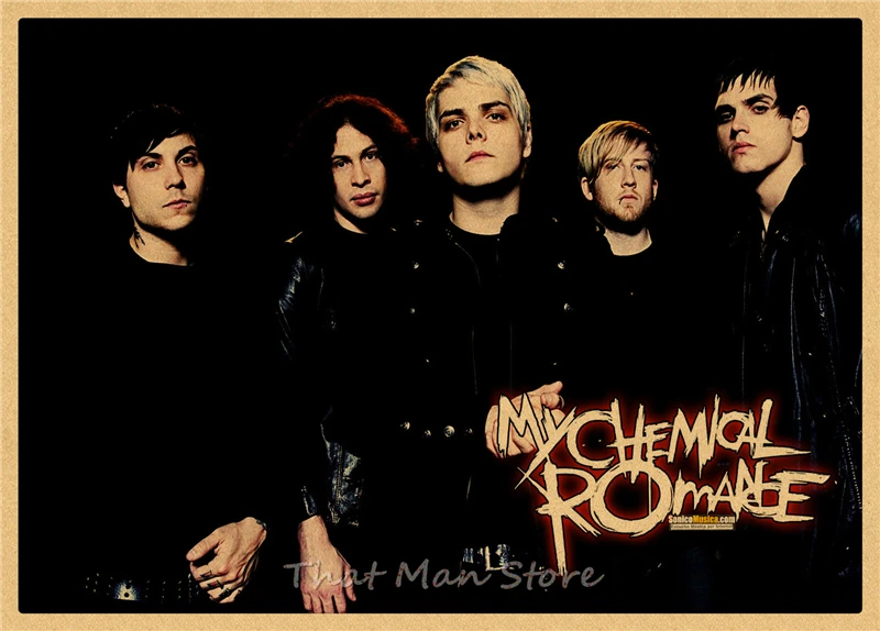 My Chemical романтика американская панк-рок группа винтажный постер крафт-бумага