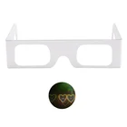 50 шт. 3D дифракционные радужные очки в форме сердца, белая бумажная рамка для фейерверков, EDM Rave Laser, свадебные очки