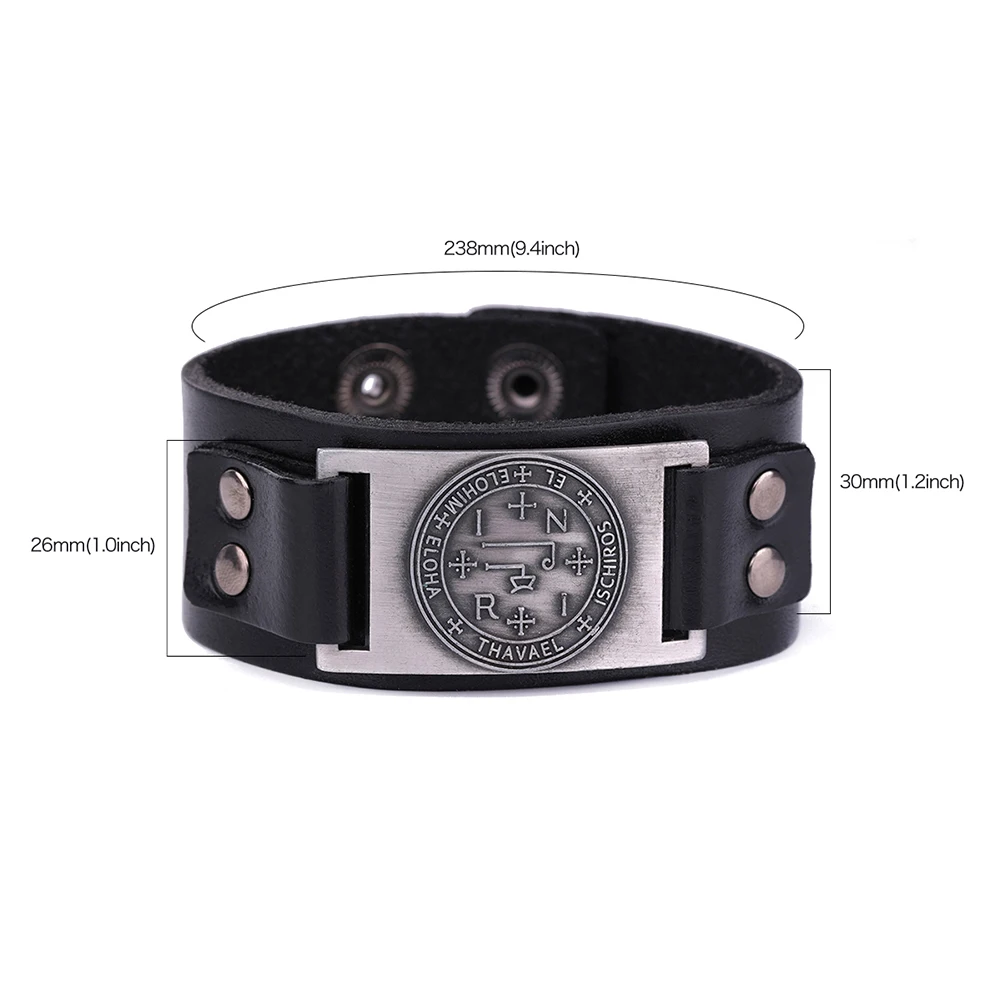 Браслет браслет из натуральной кожи ювелирное украшение соломонового талисмана