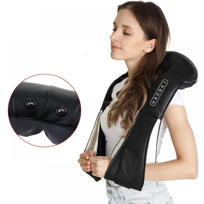 Массажер для шеи Электрический шиацу спины и тела массажный ролик автомобильный