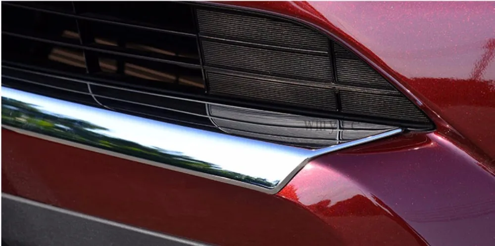 Стайлинг автомобиля защита переднего бампера из АБС-хрома Формовочная накладка