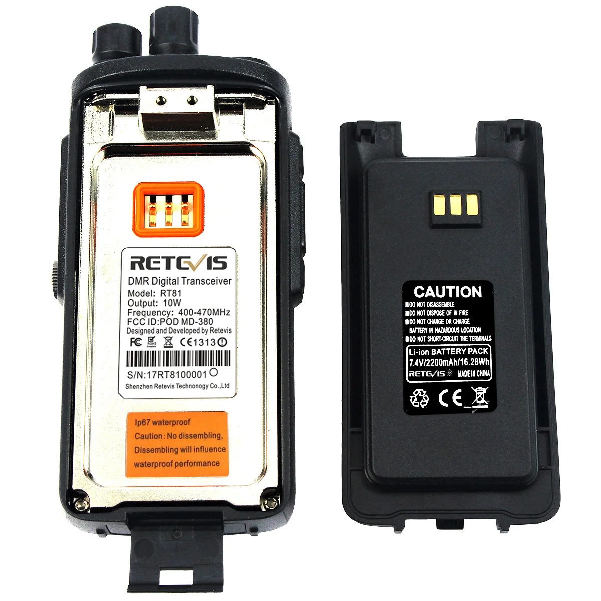 2 шт. DMR радио Retevis RT81 высокое Мощность цифровой иди и болтай Walkie Talkie “иди и Водонепроницаемый IP67 UHF VOX двухстороннее радио Амадор Ham радио приемопередатчик