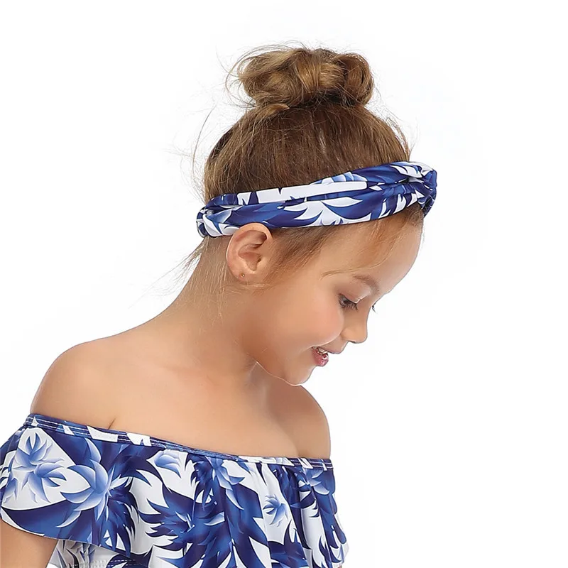 Одинаковая повязка для волос всей семьи на голову с принтом женщин и детей в