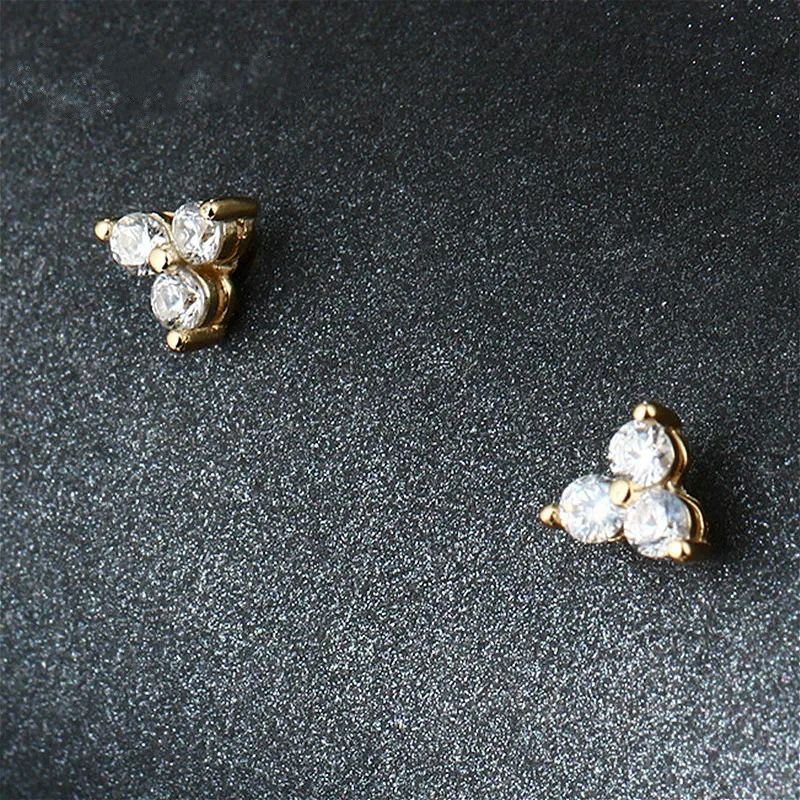 Форзац кубический цирконий геометрической формы 14 К золото 100% 925 пробы