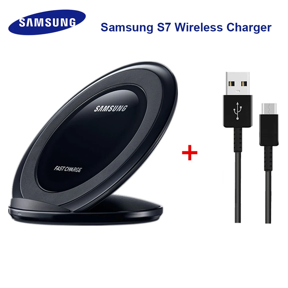 

Оригинальное Беспроводное зарядное устройство Samsung S7, планшетофон стандарта Qi, быстрая зарядка для Samsung Galaxy S10 S9 S8 S7 edge Note10 iPhone 8 Plus X XS