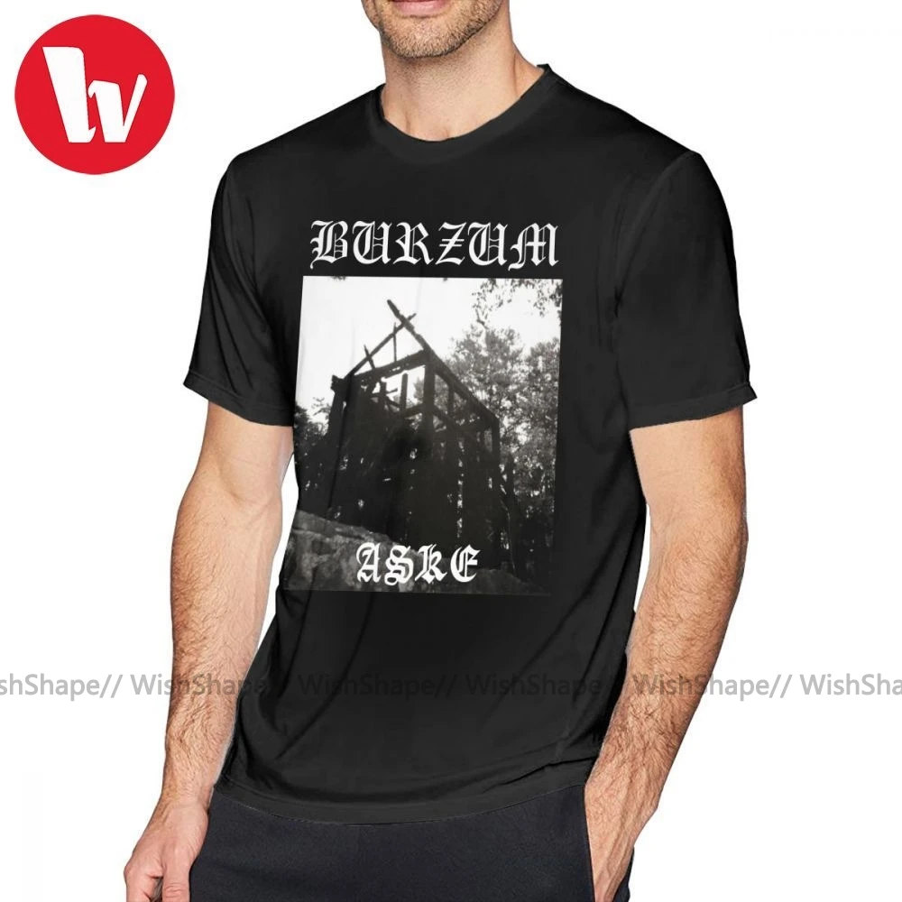 

Burzum T Shirt Burzum Aske T-Shirt Mens Short Sleeve Tee Shirt Fun Print Beach 100 Cotton Oversize Tshirt