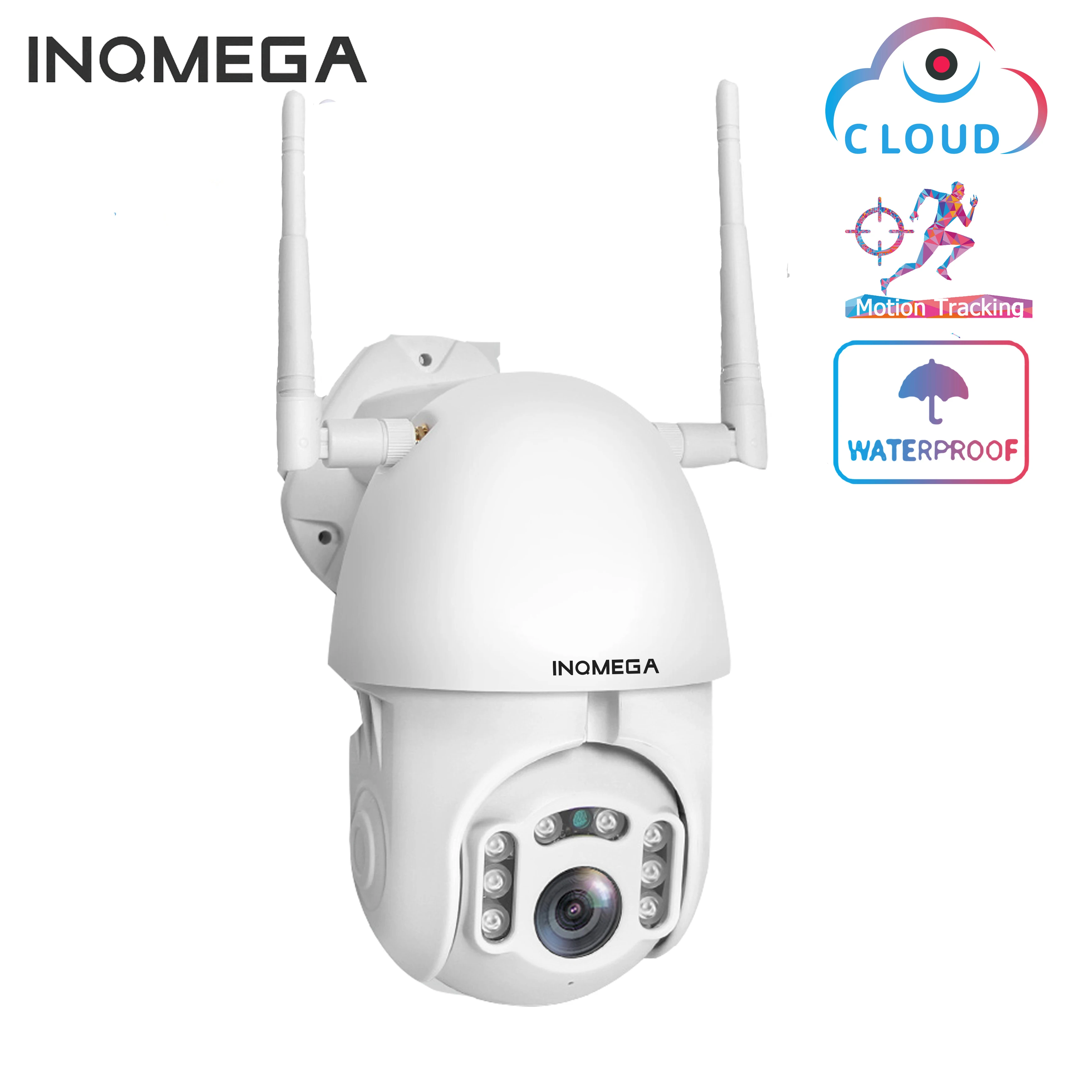 INQMEGA 1080P IP камера WiFi Беспроводная с автоматическим отслеживанием PTZ скоростная купольная камера наружного видеонаблюдения Водонепроницаемая камера видеонаблюдения