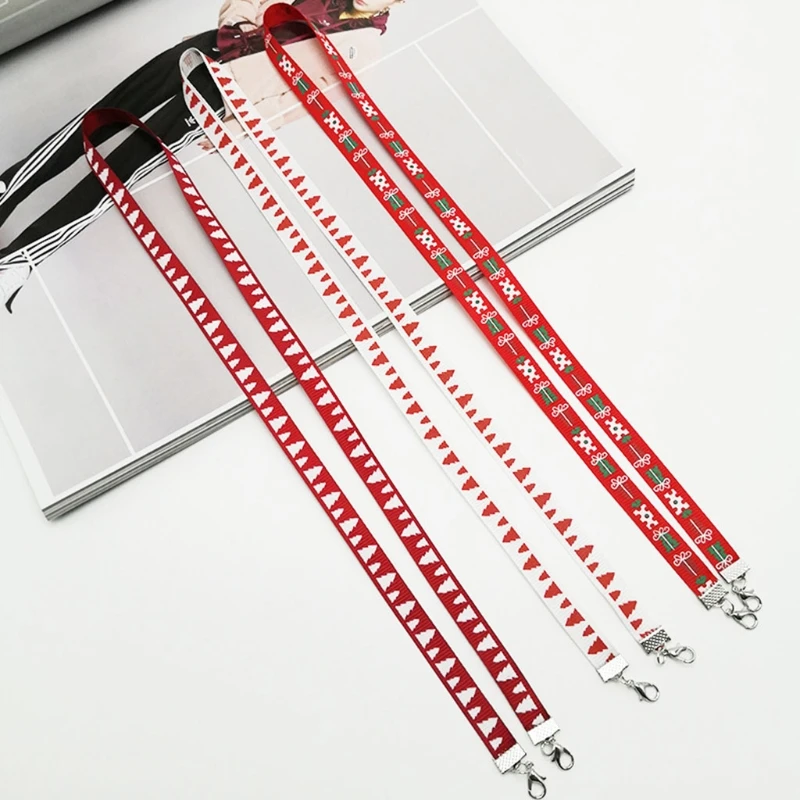 

10Pcs Christmas Face Mask Extension Strap Letters Grosgrain Lanyard Ear Saver 50PF