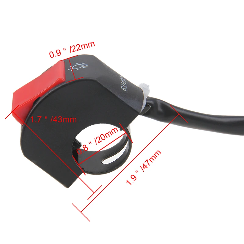 Универсальные переключатели POSSBAY для мотоциклов 12 В 22 мм|Переключатели