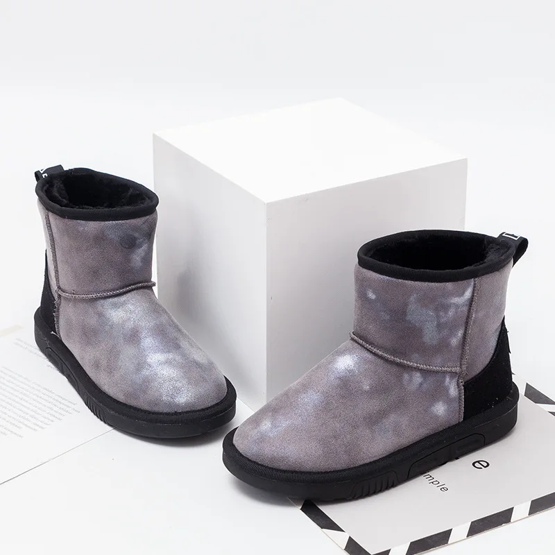 Г. Зимние женские ботильоны большого размера теплые водонепроницаемые зимние ботинки модная зимняя обувь из хлопка с плюшевой подкладкой