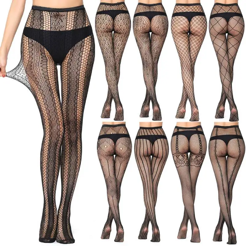 1 шт. новые сетчатые ажурные женские сексуальные колготки шелковые чулки с