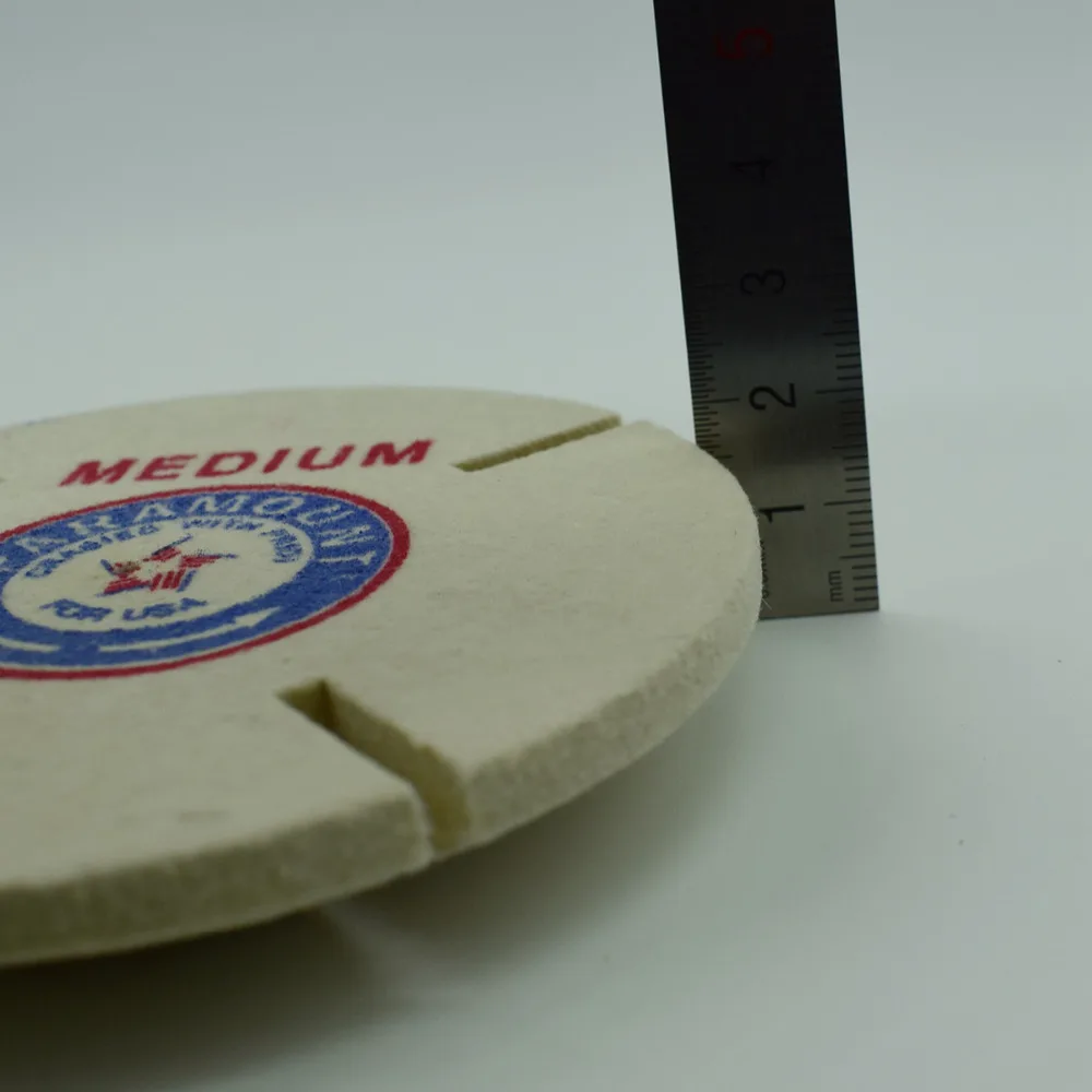 

4" SPLIT LAP FELT WHEEL MEDIUM 100% WOOL JEWELRY BUFFING WHEEL