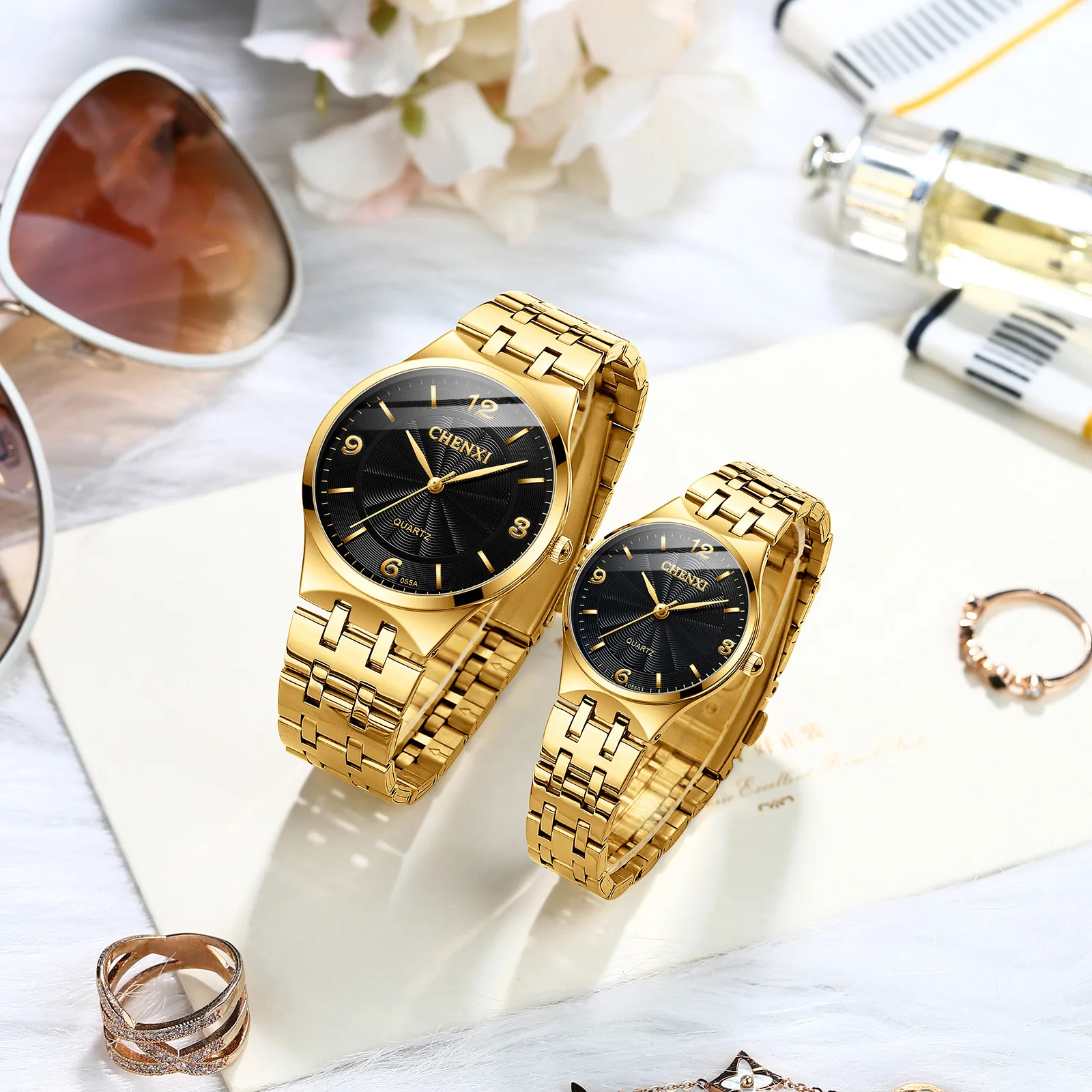 Men Woman Couple AAA Male Vip  Luxury Lover Designer Wrist Quartz Female Stainless Steel Waterproof Minimalist Watches For Gift