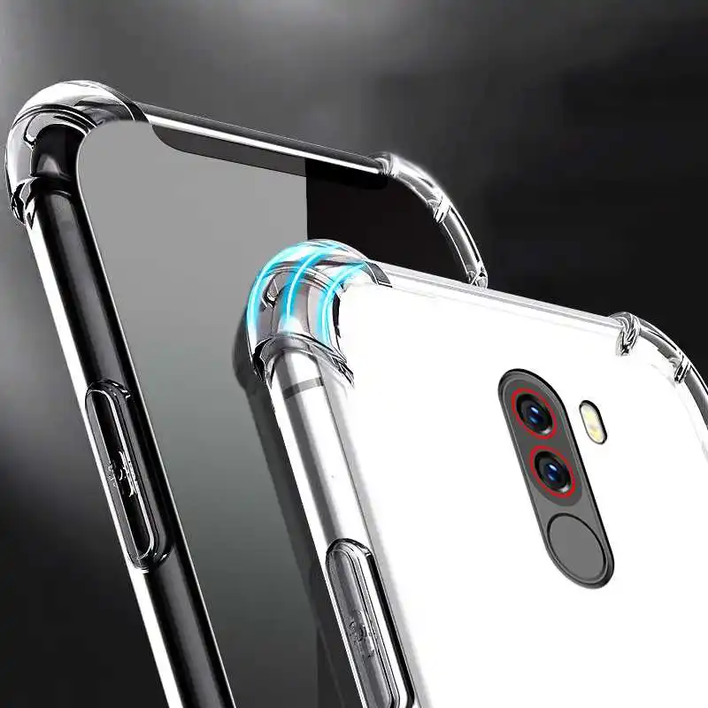 shockproof transparent soft case for xiaomi pocophone poco f1 phone case cover free global shipping