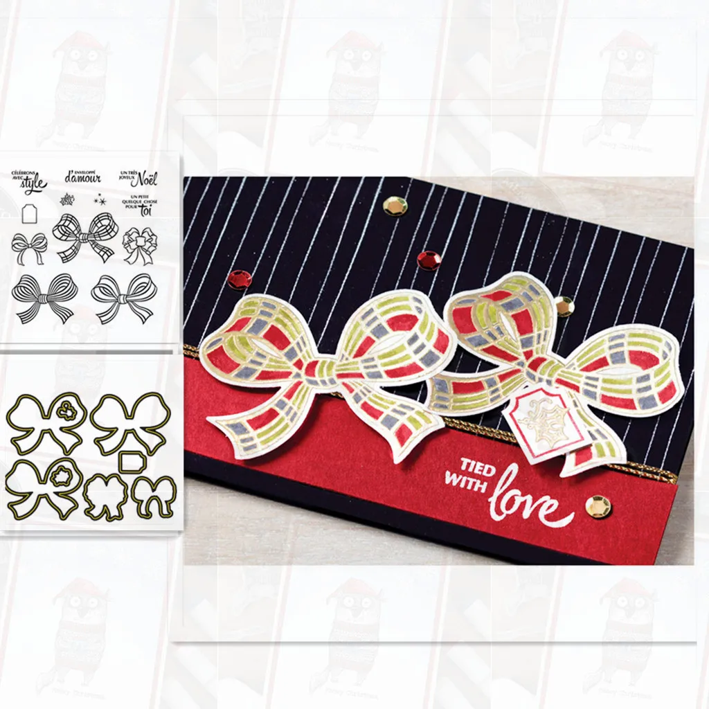 

Bow Metal Cutting Dies and Stamps Stencils DIY Scrapbooking Dies Metal Album Decor Embossing Paper Cards Craft Dies