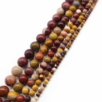 natural stone mookaite egg yolk loose beads 4 6 8 10 12mm fit diy bracelet necklace for jewelry making wholesale