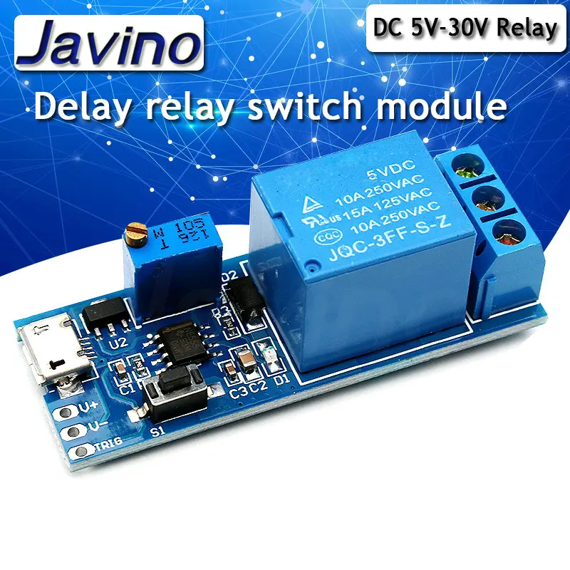 Умная электроника 5V 30V микро USB Мощность регулируемое реле задержки времени