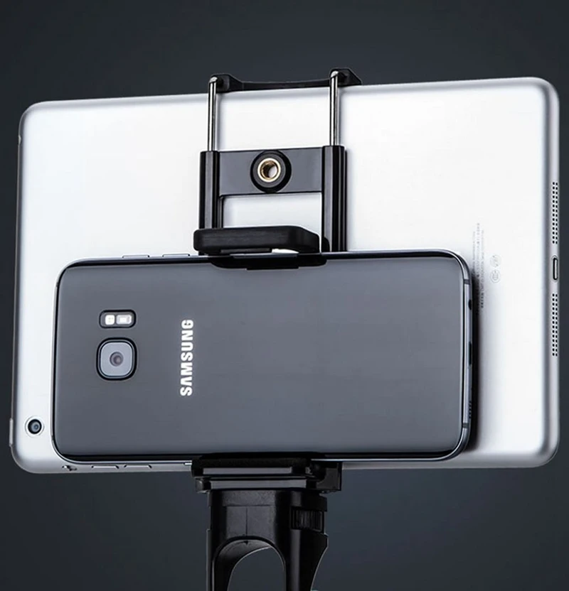 2 в 1 черный зажим для телефона подставка штатива держатель селфи-Палка сотового