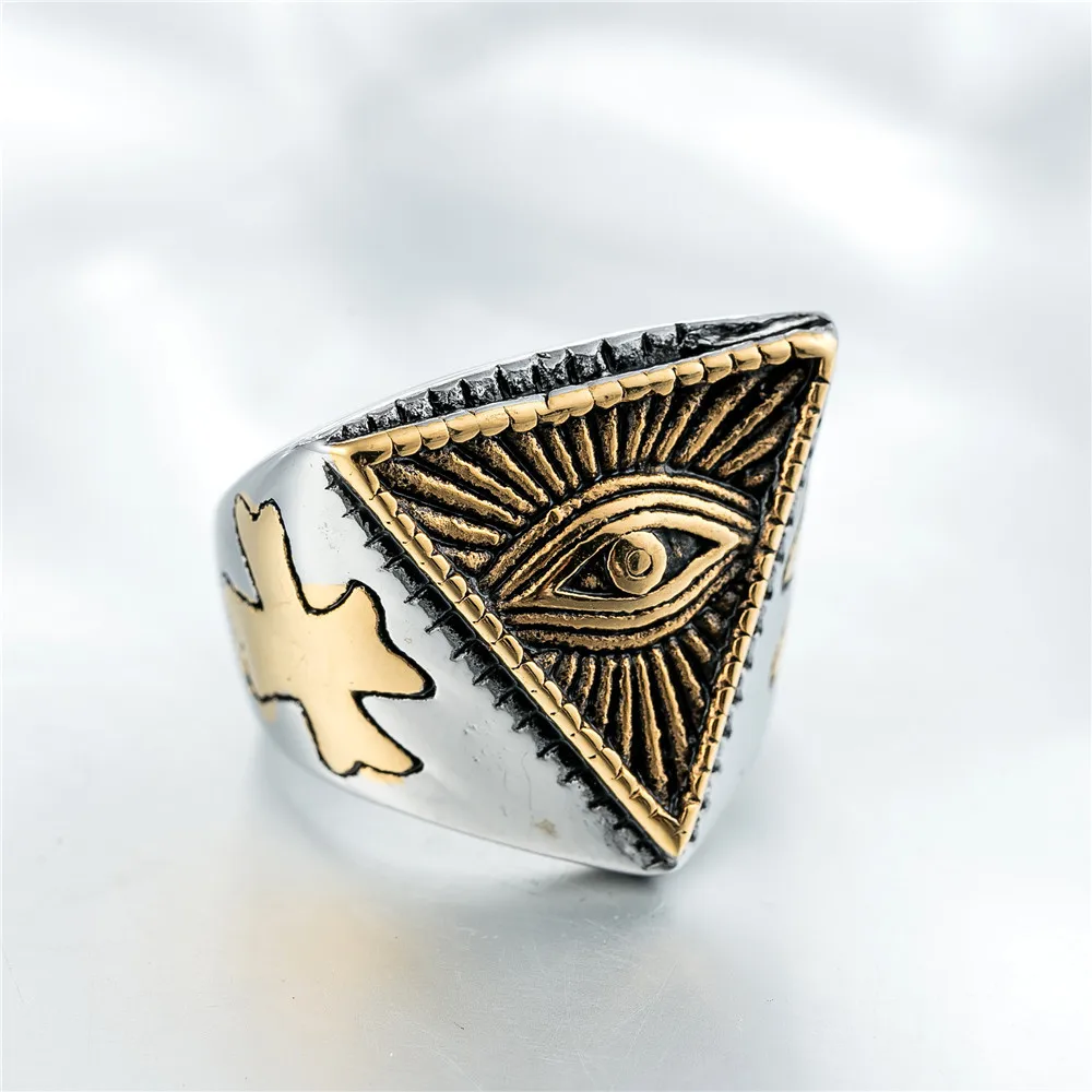 Кольцо мужское из нержавеющей стали в стиле панк винтажное египетское ювелирное