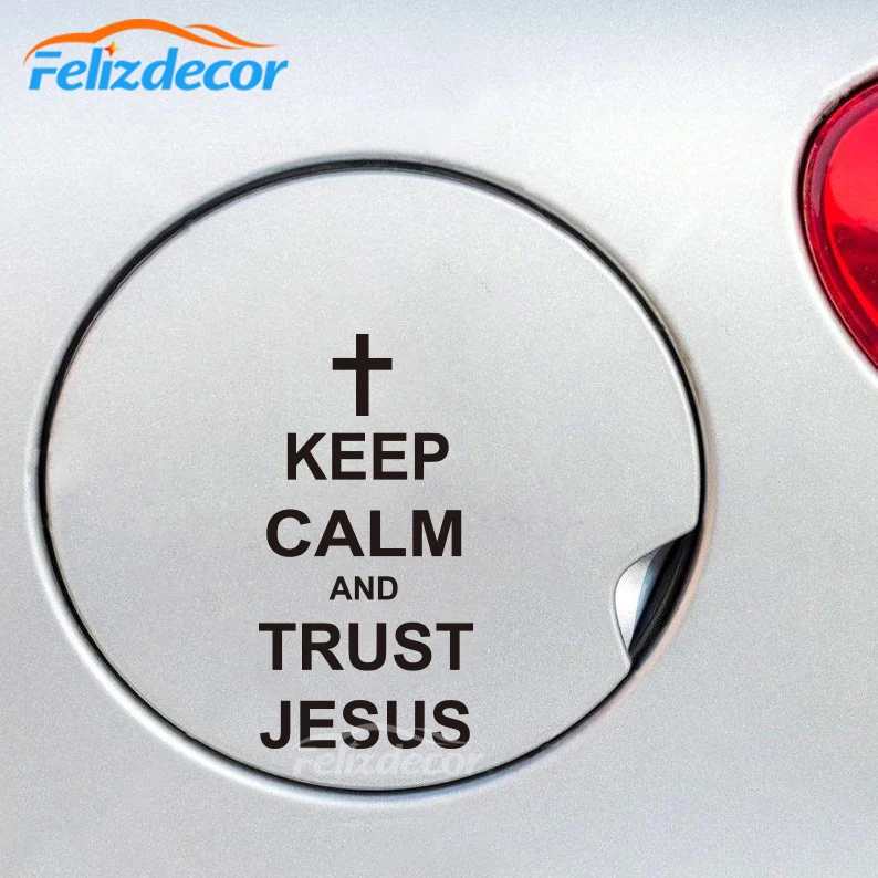 Fusion Keep Calm And Trust наклейка на автомобиль с Иисусом крест христианство виниловая