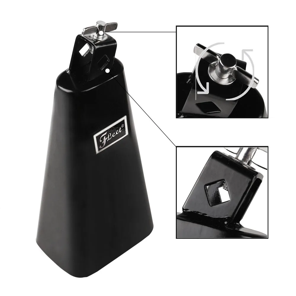 8 дюймов Флит джаз барабан ковбелл Металл Сталь латинская музыка молоток Корова